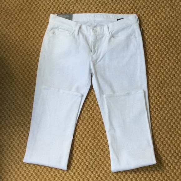 7 For All Mankind White Denim Jeans-NEW - Picture 2 of 4